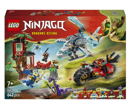 Klocki LEGO® LEGO NINJAGO 71857 Bitwa ninja: domek na drzewie z pojazdami